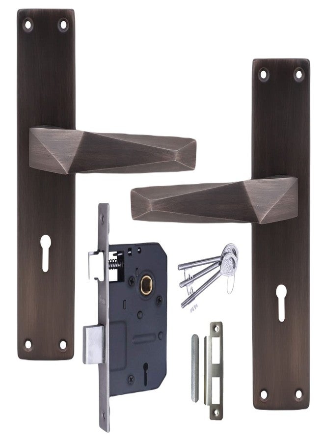 Atom Heavy Duty Mortise Door Lock for Bedroom, Living Room, Main Door, Black Matt Finish | 3 Keys | 6 Lever Double Stage Lockset for House Hotel Office(WIH806KY8) - Image 2